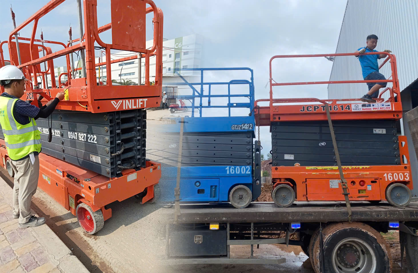 Cho Thuê Xe Nâng Người Cắt Kéo Jcpt1614hd