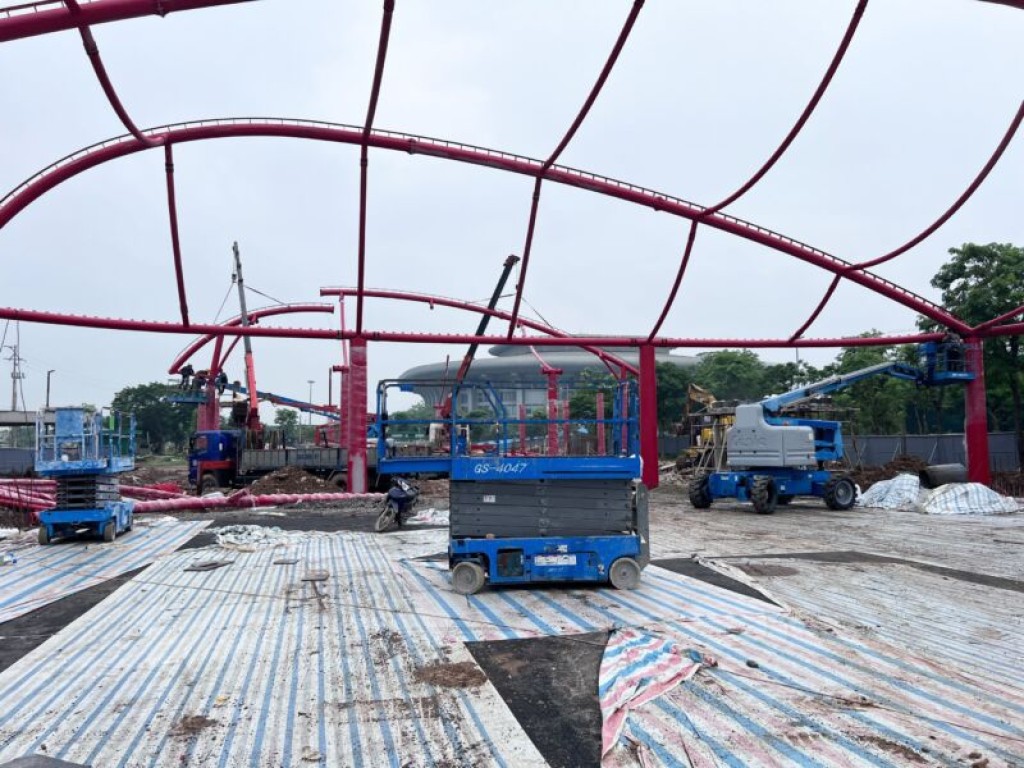 Cho thuê xe nâng người tại Gia Bình, Bắc Ninh phục vụ dự án sân bay Gia Bình - MC Industries