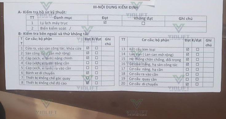 Tiêu Chuẩn Kiểm Định Kỹ Thuật Xe Nâng Người Mới Nhất Năm 2026